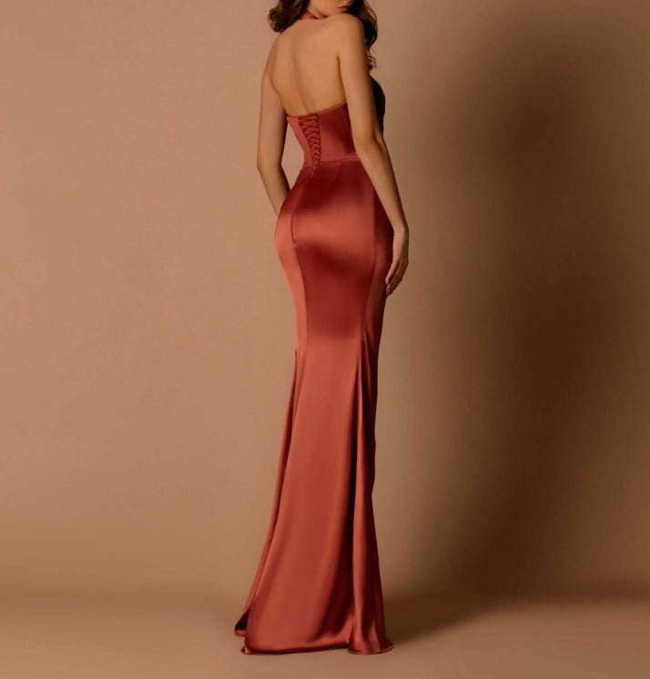 Satin Prom Dresses for Women Mermaid Party Dress Long Evening Formal Gowns